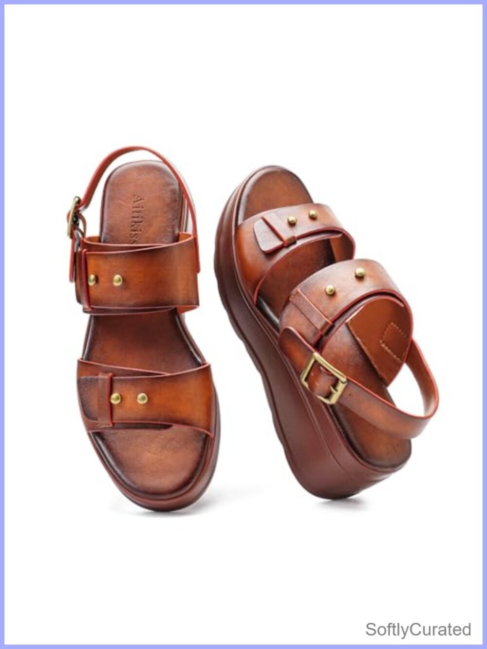 Women's Platform Wedge Sandals Open Toe Ankle Strap Comfortable Summer Shoes - Picture 1 of 6